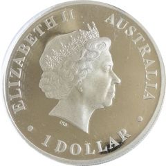 1 Dollar - Elizabeth II 4th Portrait - Salt Water Crocodile Dreaming