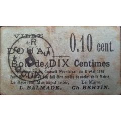 10 Centimes - Ville de Douai