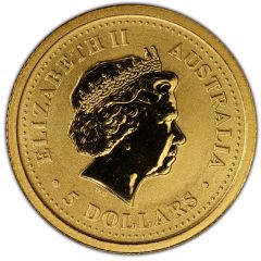5 Dollars - Elizabeth II 4th Portrait - Kangaroo - Gold Bullion Coin