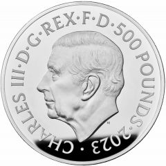500 Pounds - Charles III The Lion and The Eagle, Silver Proof