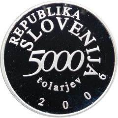 5000 Tolarjev 250th Birthday of Anton Tomaž Linhart
