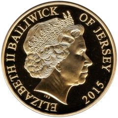 5 Pounds - Elizabeth II Remembrance Day 2015, Gold Plated