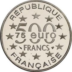 500 Francs / 75 Euros Wenceslas Wall