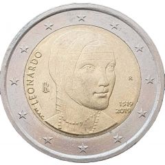 2 Euros Leonardo da Vinci