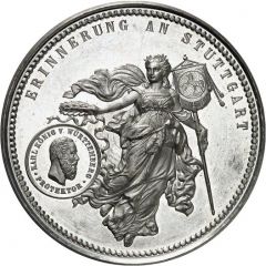 Souvenir medal of the state trade exhibition in Stuttgart
