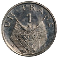 1 Franc Pattern, copper-nickel