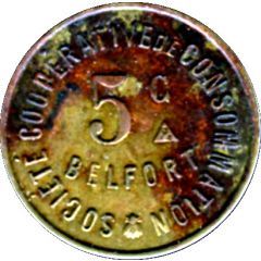 5 Centimes - Société Coopérative de Consommation La buche Belfortaine Belfort