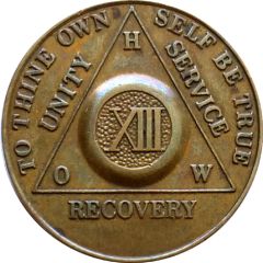 Token - Alcoholics Anonymous Sobriety 13 Year Anniversary