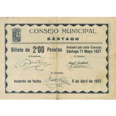 2 Pesetas Sástago