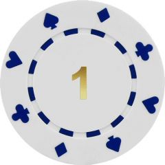 Poker Chip Suited, Numbered - 1