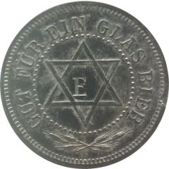 1 Glas Bier counterstamped `E`