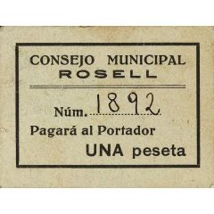 1 Peseta Rosell