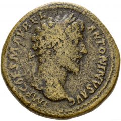 Sestertius - Marcus Aurelius FEL TEMP TR P XV COS III S C, Felicitas