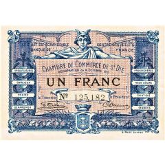 1 Franc - Chambre de Commerce de St-Dié 88