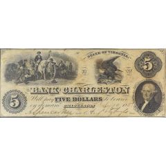 5 Dollars Bank of Charleston - Virginia
