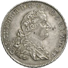 1/2 Thaler - Charles Theodore Konventionstaler