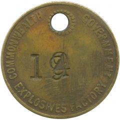 Token - Commonwealth Government Explosives Factory Maribyrnong