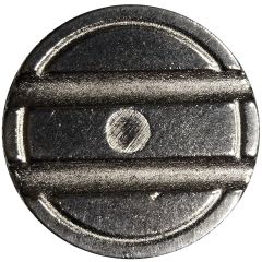 Blank Token with 2 grooves on each side, 23.5 mm