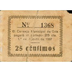 25 Céntimos Oria