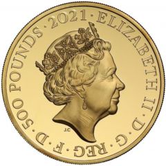 500 Pounds - Elizabeth II Alfred The Great, Gold Proof