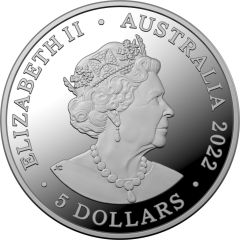 5 Dollars - Elizabeth II 6th Portrait - Great White Shark