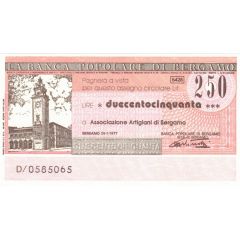 250 Lire Banca Popolare di Bergamo