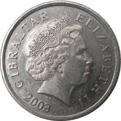 10 Pence - Elizabeth II Europort, head with tiara