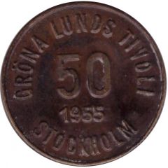 Token - 50 Gröna Lunds Tivoli Stockholm