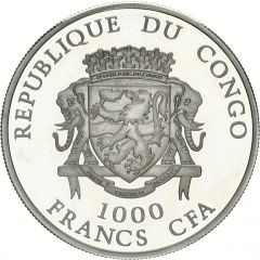 1000 Francs CFA Sailing Ship - Christian Radich