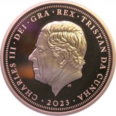 5 Pounds - Charles III Coronation, rose gold plated