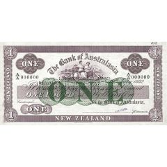 1 Pound Bank of Australasia, 5 circles, straight border
