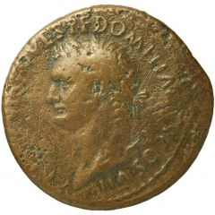 Sestertius - Domitian PAX AVGVST S C, Pax