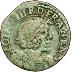 Double Tournois - Louis XIII Tours mint, 10th type