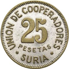 25 Pesetas - Unión de Cooperadores