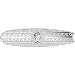 2 Dollars - Elizabeth II 6th Portrait - Surfboard - Silver Coloured