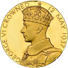 Medal - George VI Coronation, gold, 57mm