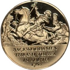 Medal - History of the American Revolution Backwoodsmen Thrash Tories in South