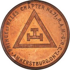 Masonic Penny - Prince of Wales Chapter No. 71 Amherstburg, Ontario