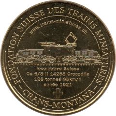 Monnaie de Paris Tourist Token - Crans-Montana Fondation Suisse des Trains Miniatures