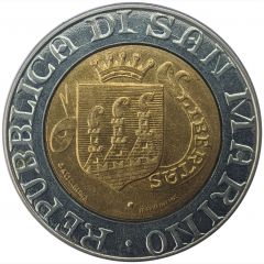 500 Lire The Holy stonemason Marino