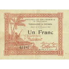 1 Franc penal text in 4 lines on reverse