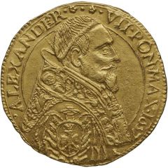 Quadruple Gold Ecu - Alexander VII John Nicholas Conti Vice-Legate