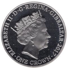 1 Crown - Elizabeth II Platinum Wedding - Silver Decade, Platinum Plated