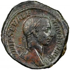 Sestertius - Severus Alexander P M TR P VIII COS III P P S C