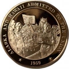 Medal - History of the United States Alaska and Hawaii Admitted to the Union
