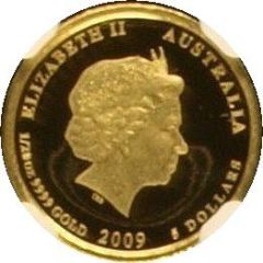 5 Dollars - Elizabeth II 4th Portrait - Australian Kookaburra - Gold Set