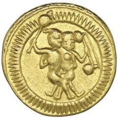1 Mohur - Jahangir Gemini - Agra mint