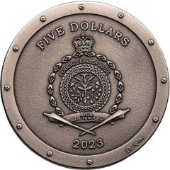 5 Dollars - Charles III Metal Wolf
