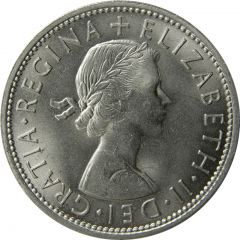 2 Shillings - Elizabeth II 1st portrait, no `BRITT:OMN`
