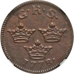 1 Öre Kopparmynt - Gustav III